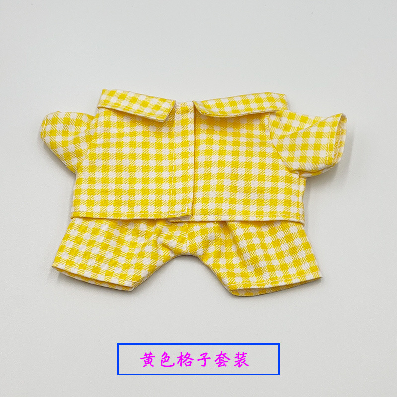 10cm20cm muñeca ropa camisa a cuadros pijamas traje 15cm muñeca de juguete muñeca de algodón ropa de la muñeca