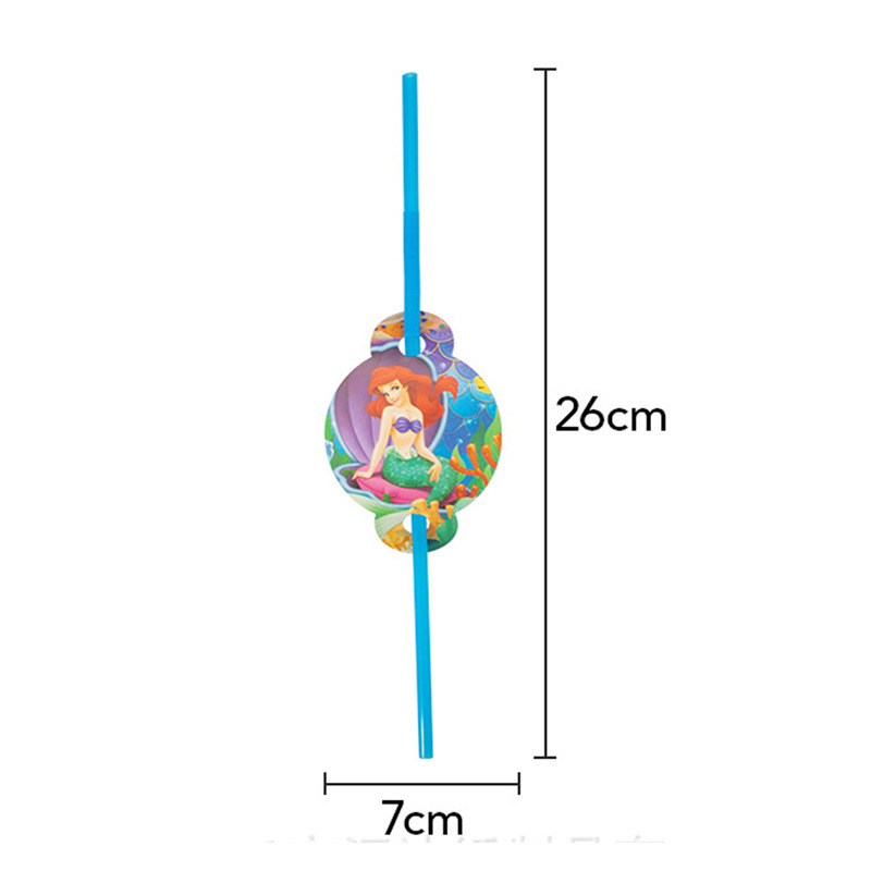 Tres generaciones sirena en stock de dibujos animados para niños suministros de fiesta de cumpleaños Amazon taza de papel plato de papel taza de papel vajilla traje