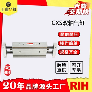 RIH瑞亨 CXS双轴气缸 双杆气动汽缸定制 缸径6/10/15/20/25/32