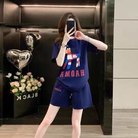 休闲运动套装女夏季2026新款时尚减龄韩版显瘦卡通印花短袖两件套