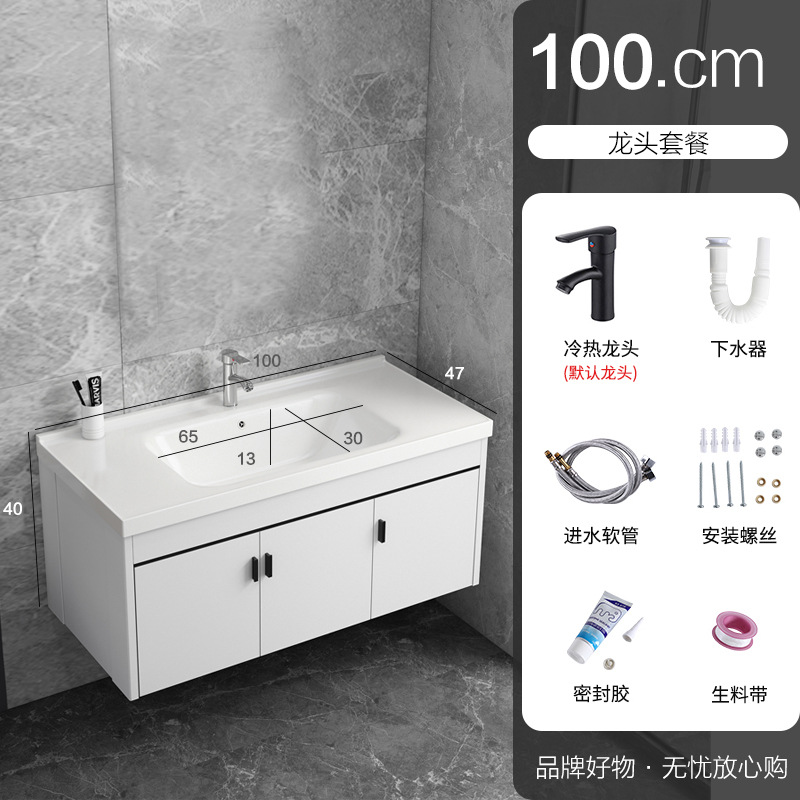 100 gabinete principal + lavabo plano + grifo