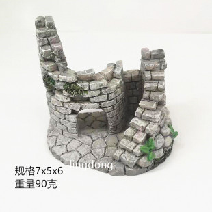 Door Court Broken Wall Wall Resin Crafts Jewelry Bonsai Decoration Hotel Dinner Plate Ornaments Fish Tank Aquarium Landscape
