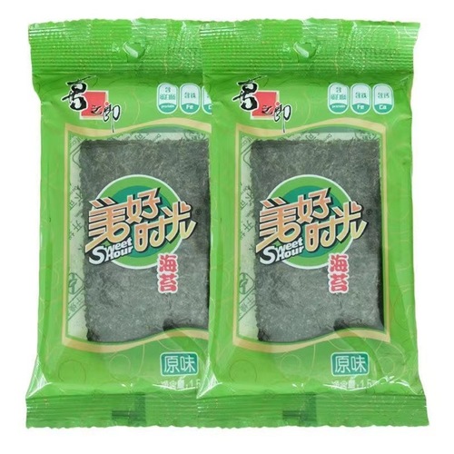 Good Time Seaweed 1.5g Bag Independent Packaging Rice Paper Seaweed Wholesale Full Carton Original Flavor