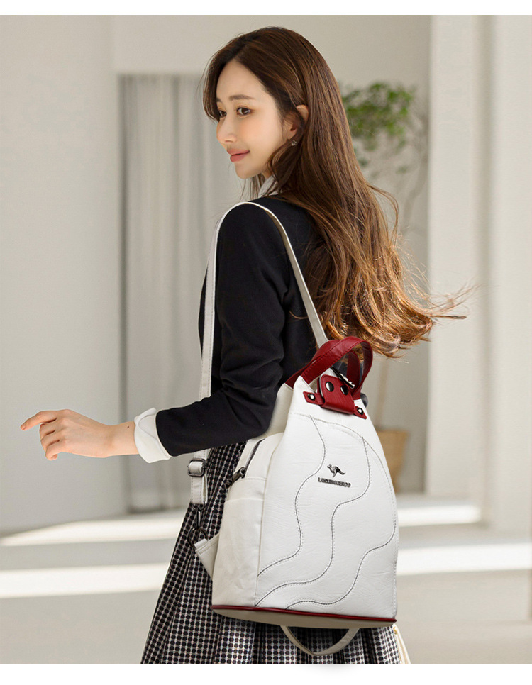 Anti-theft 17 Inch Solid Color Daily Women's Backpack display picture 5