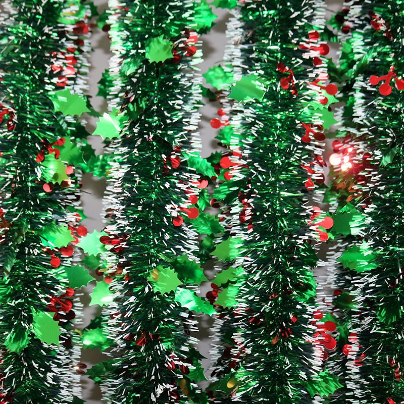 Nuevo cifrado transfronterizo Harry Leaf Red Baya Tiao Hierba Festival de Navidad Decoración Tiao de color 2 m Cifrado