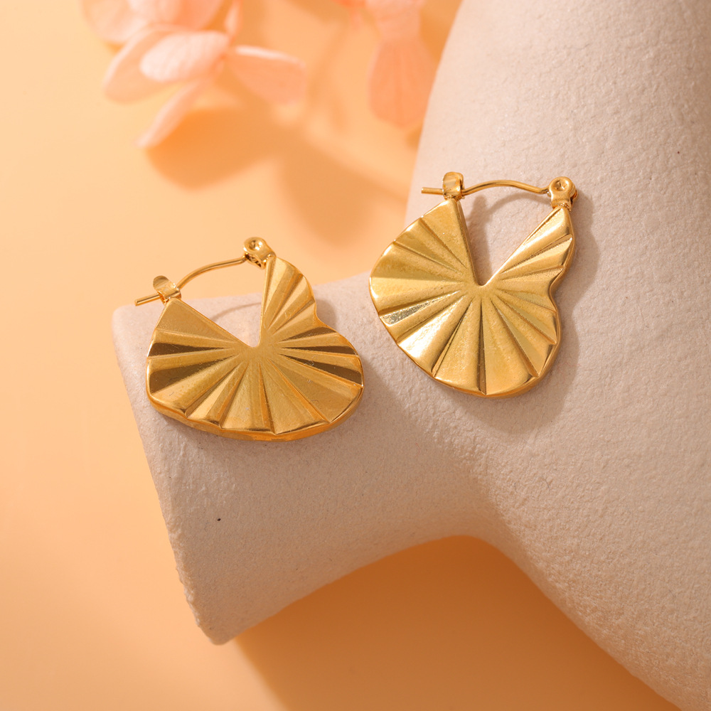 Pendientes de acero inoxidable estilo europeo, minimalista y ligero