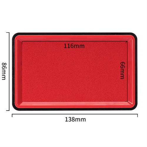 Deli 9864ES quick-drying ink pad square large red ink pad office financial bank stamp stationery wholesale