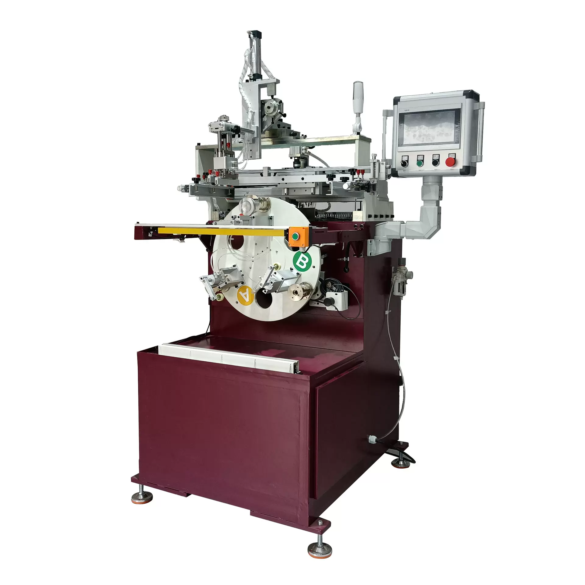 涛兴全自动三工位活塞印刷机自动曲面丝印机汽车配件涂层印刷设备