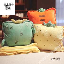 抱枕被子两用二合一办公室午睡多暖手插手靠垫车载一麦太保
