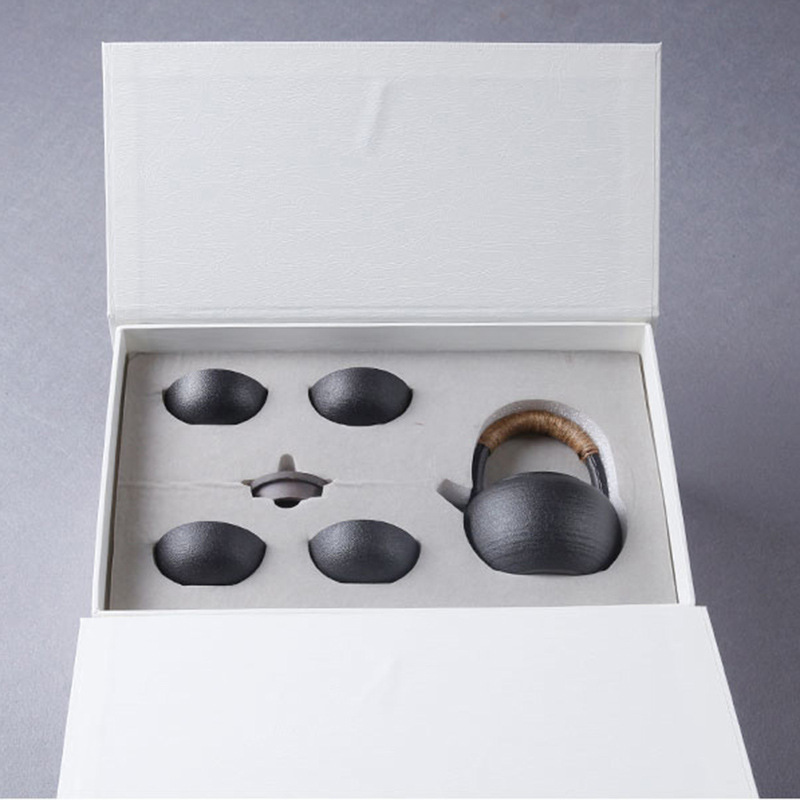 Juego de té japonés con bandeja de té Kung Fu, un juego completo de utensilios de té, regalo, tetera de cerámica, taza de té, impresión al por mayor, LOGOTIPO