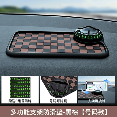 Holder, Temporary Parking Number Plate – Anti-slip mat - black-and-brown-model-with-numbers