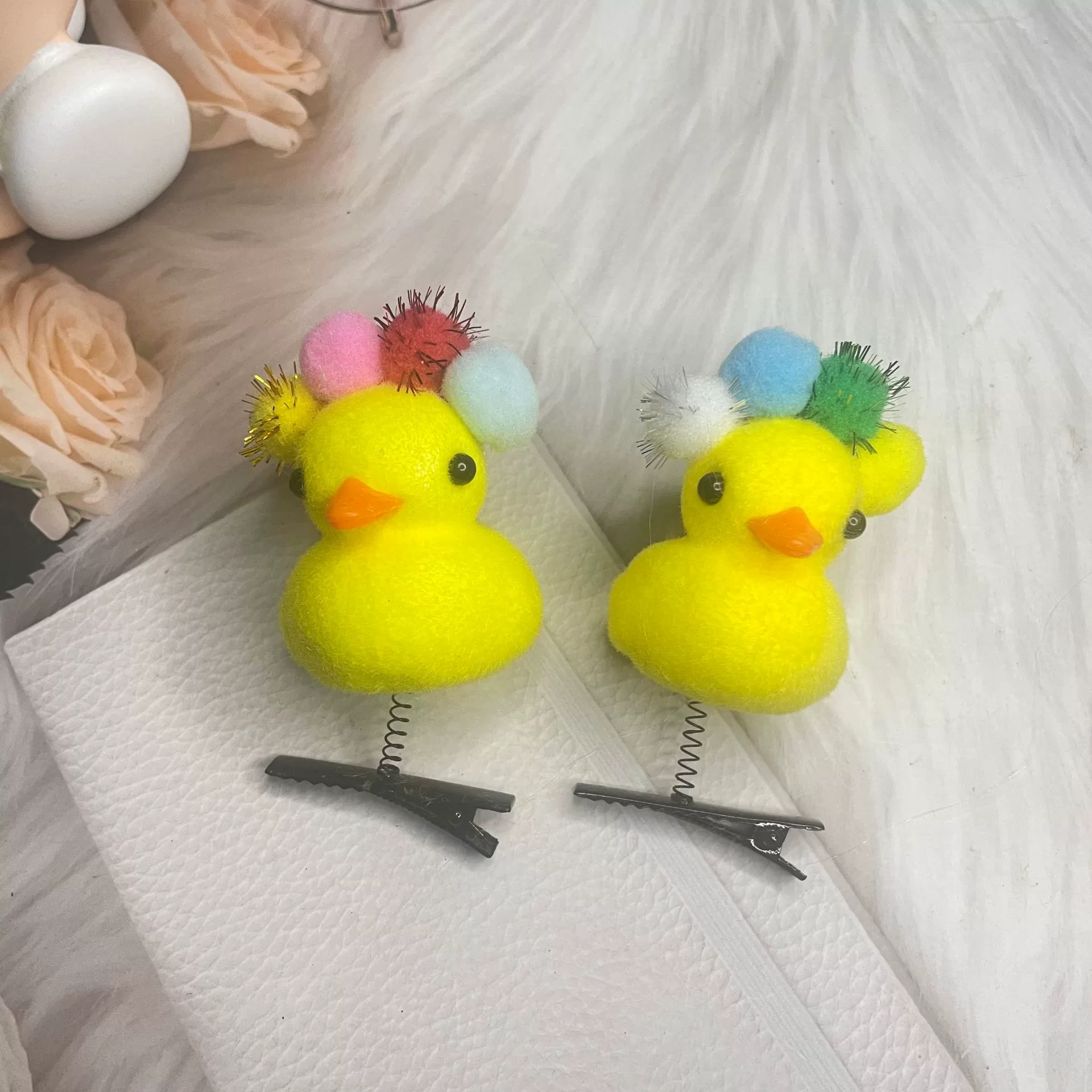 Зажим для волос (B.Duck) Жёлтая утка, милый аксессуар для детей, 4 × 2 × 5 см