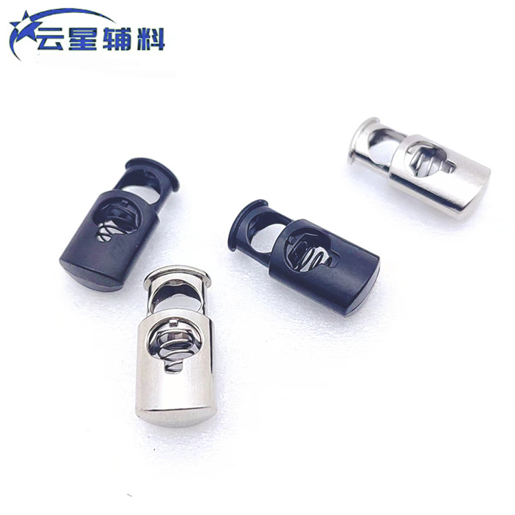 金属箱包弹簧扁单孔调节绳扣子帽子羽绒服止绳扣配件调节扣