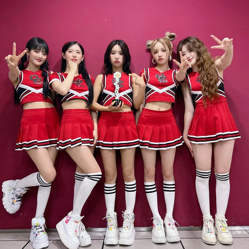 Одежда для выступлений в стиле джазового танца группы Girls Group Gidle, одежда для спортивных встреч студентов колледжа, одежда для чирлидинга, пения