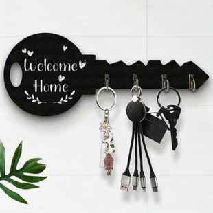 Cross-border Hot Bohemian Style Country Wooden Key Hook Retro Key Hook Entrance Keychain