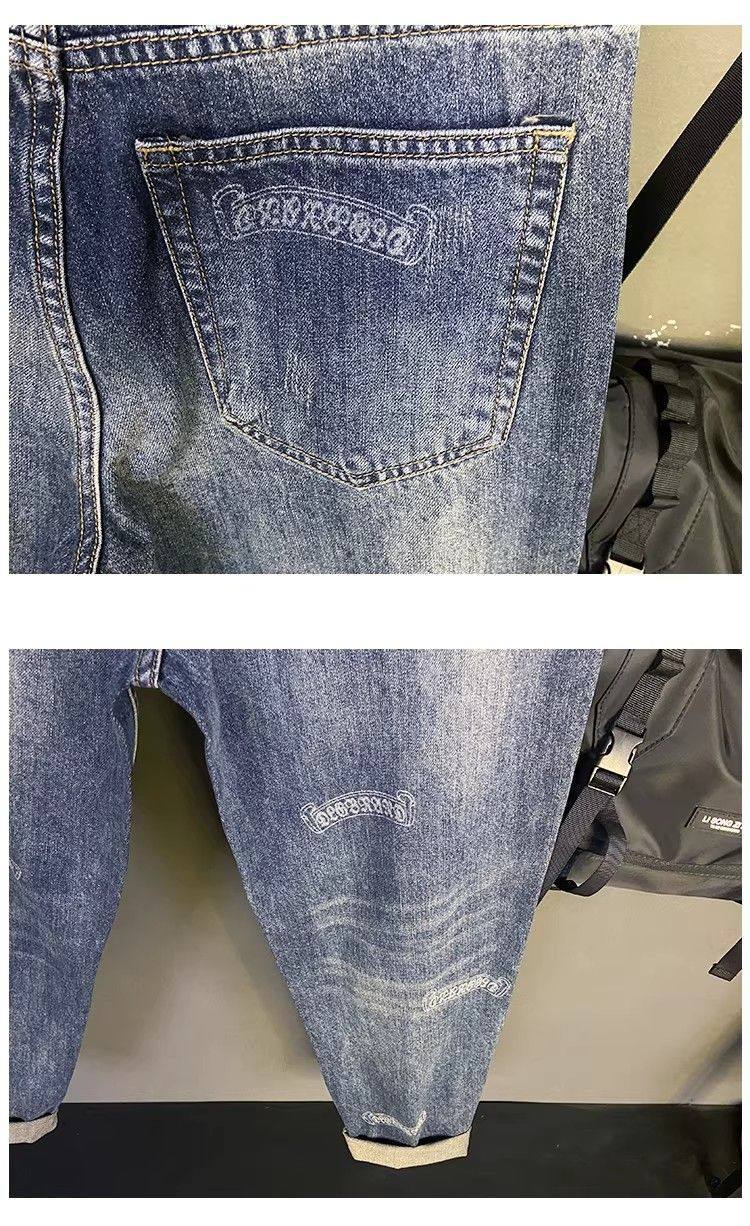 Loose Fit Men's Pants, 2026 Spring New Trendy And Cool Printed Jeans, American Retro Washed Men's Pants_mkmklike.com
