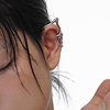 Silver washing, retro fashionable earrings hip-hop style, Korean style, silver 925 sample, no pierced ears