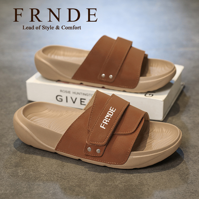 Velcro 2026 New Adjustable Men's and Women's Sandals for Summer Outdoor Wear, Retro Fashion, Thick Sole, Non-Slip