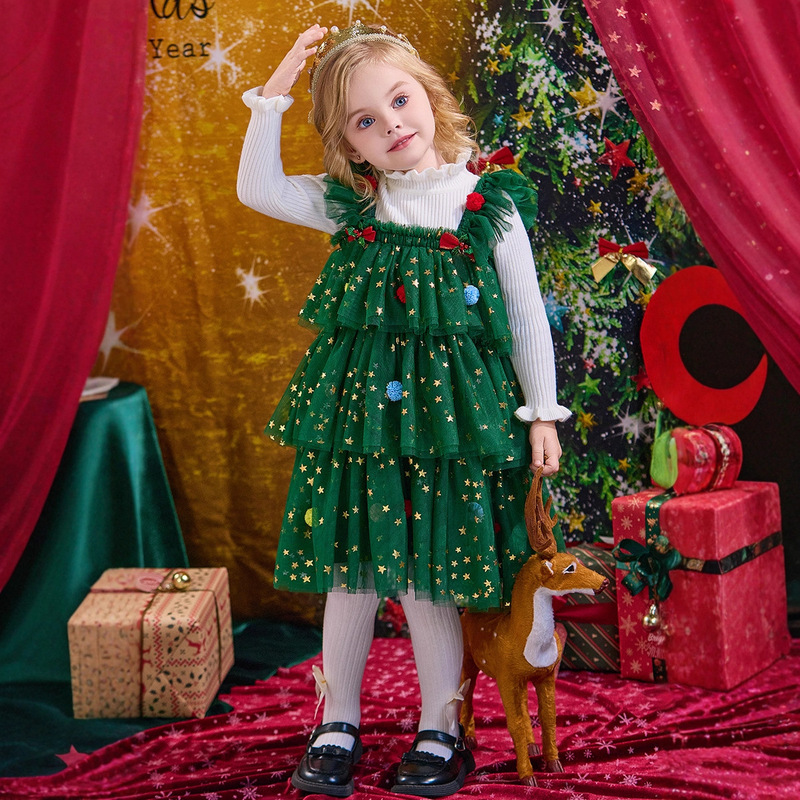 New Christmas Performance Costumes for Girls, Autumn and Winter Children's Tutu Skirts, Girls' Princess Skirts, Holiday Dresses New Christmas Performance Costumes for Girls, Autumn and Winter Children's Tutu Skirts, Girls' Princess Skirts, Holiday Dresses
