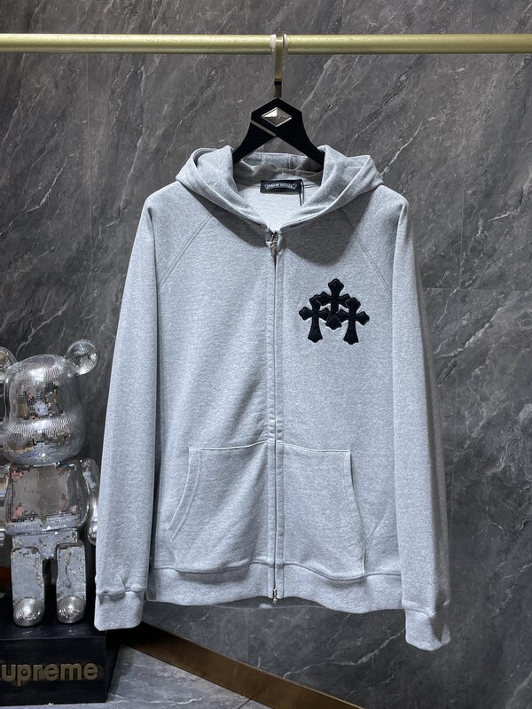 25ss正确版Chrome Hearts 克罗伈十字架连帽卫衣百搭潮流时尚批发|undefined