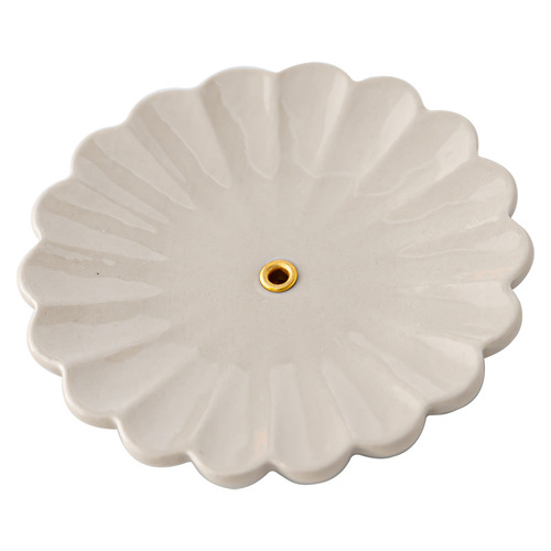 Creative Ceramic Incense Stand, Home Use Indoor Zen Sandalwood Sandalwood Incense Burner with Flower Plate Incense Tray