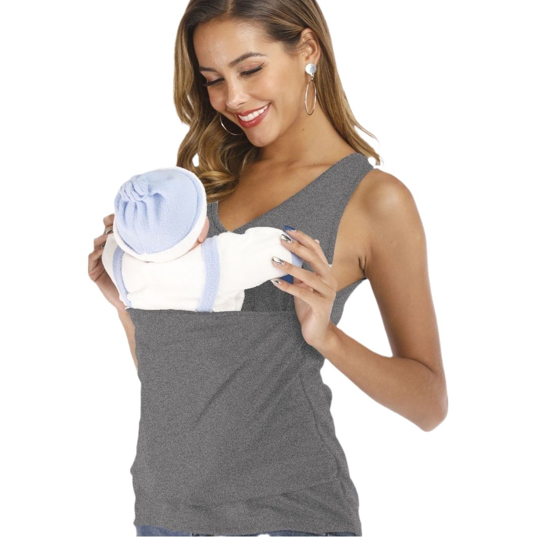 Amazon AliExpress wish canguro papá ropa multifuncional canguro mamá camiseta casual chaleco mujer