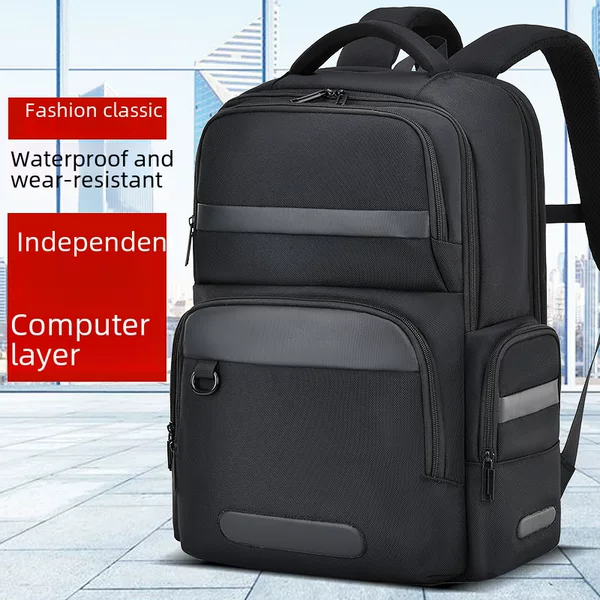 Men's Outdoor Commuting Backpack Business Travel Backpack 18inch Computer Bag Waterproof Decompression Air Cushion Strap