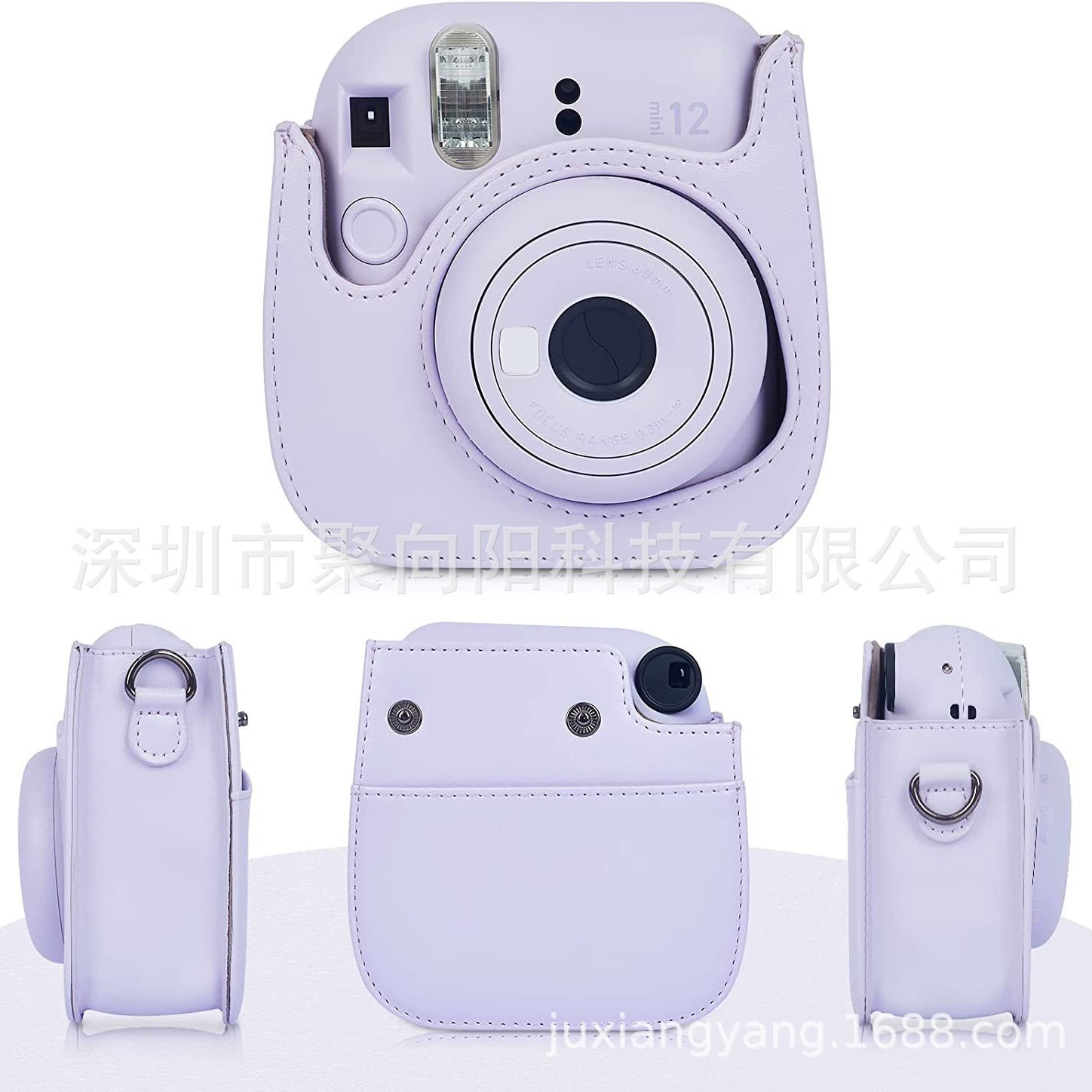 Сумка для камеры Polaroid Mini 12/11/9/8, чехол из ПУ с защитой, одно плечо, магнитное крышечко