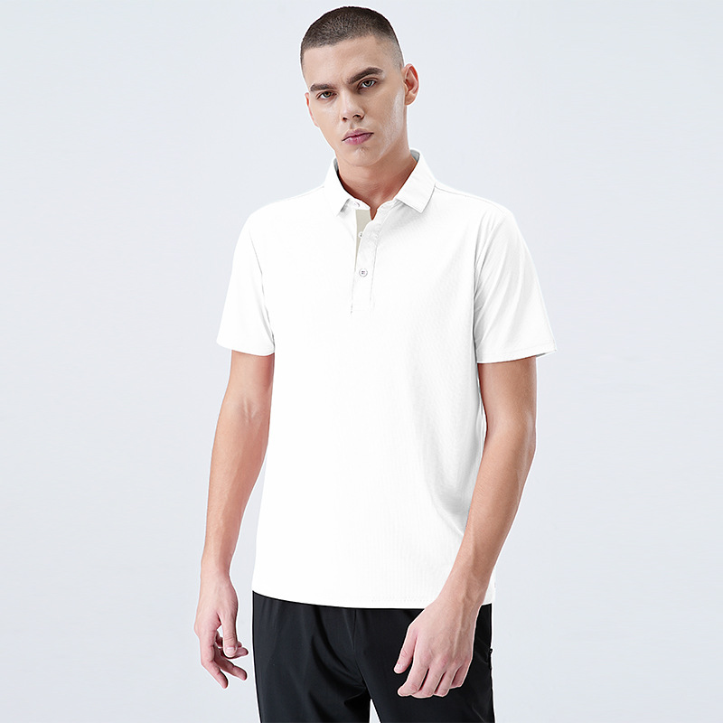 2025 nuevo estilo de secado rápido al aire libre clásico de color sólido polo hombre ropa de secado rápido transpirable antiarrugas camiseta casual mangas cortas