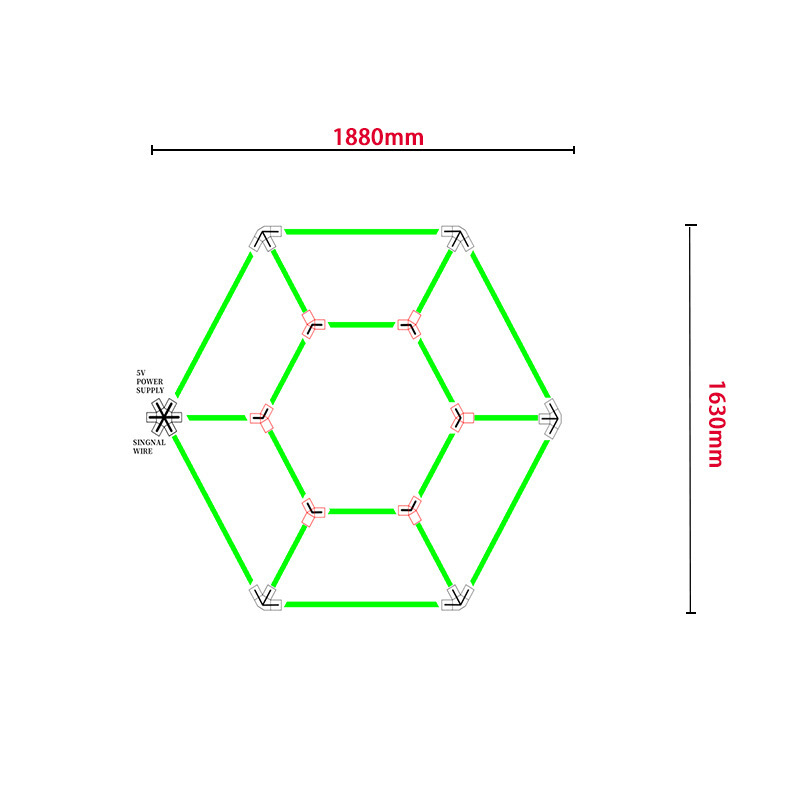 Transfronterizos led luz de atmósfera RGB amplio voltaje 110V colorido panal lámpara hexagonal para garaje lavado de automóviles panal lámpara de empalme
