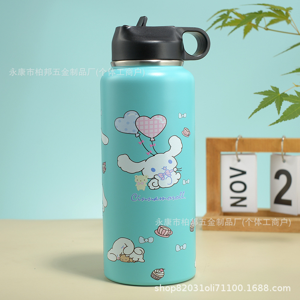 Olla espacial de dibujos animados explosiva transfronteriza, termo, olla portátil de acero inoxidable 304, nuevo punto portátil portátil portátil al por mayor