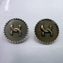 金属圆点边双C透明油纽扣 大衣外套时尚扣子西装开衫高脚钮扣批发