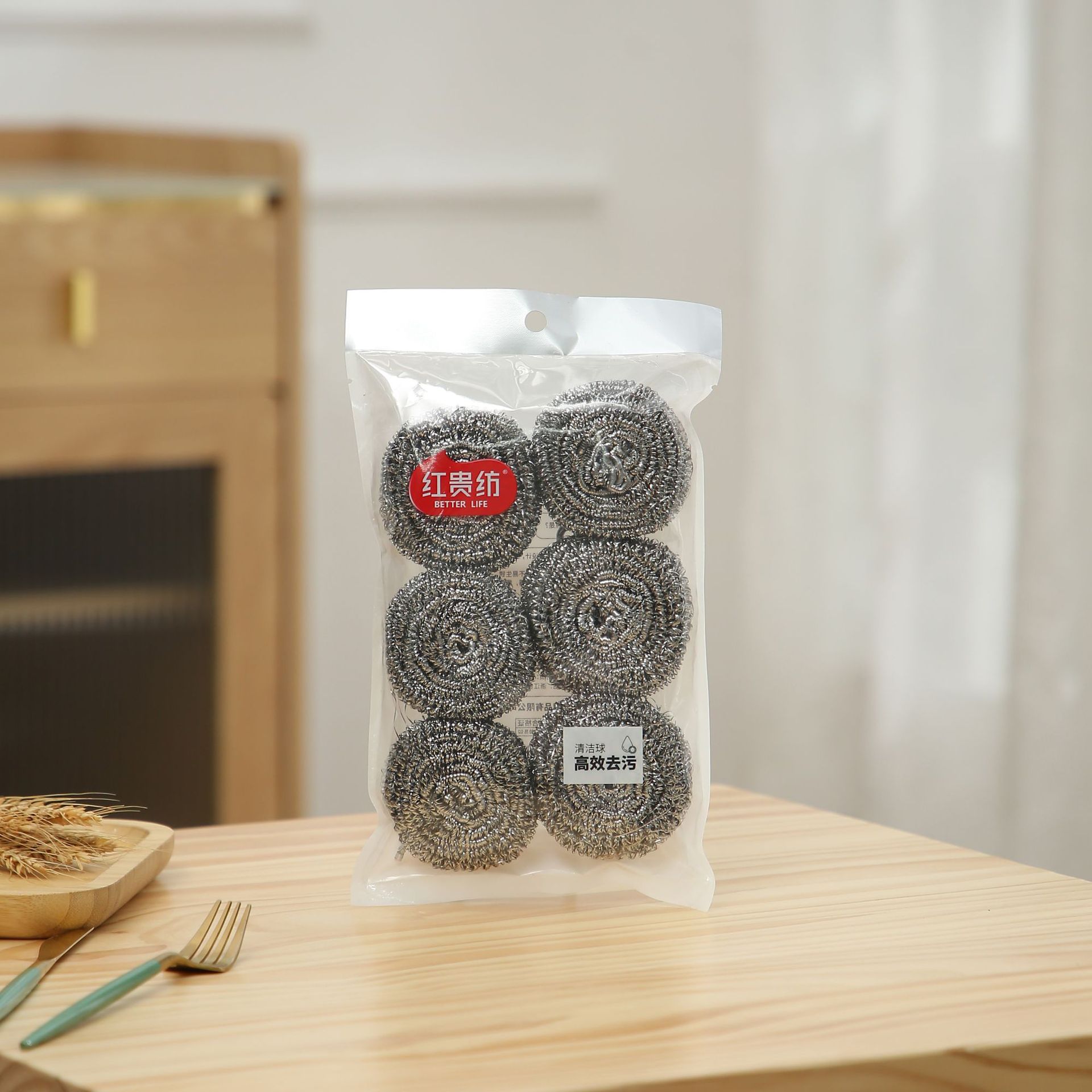 Stainless Steel Wire Ball Cleaning Ball Hotel Cleaning Stainless Steel Pot Brush Kitchen Cleaning Wire Ball Wholesale