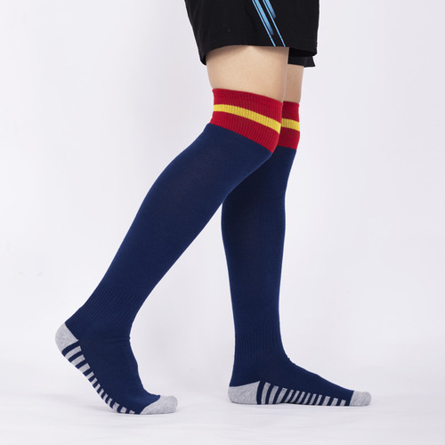 Adult and Children's Football Socks, Knee-High Thick Towel Sole Sports Socks, Long Socks Durable Football Socks