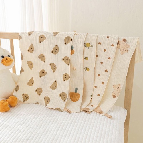 Baby Towel 25*50 Children's Rectangle Cotton Gauze Four-Layer Soft Absorbent Newborn Baby Face Towel and Drool Cloth
