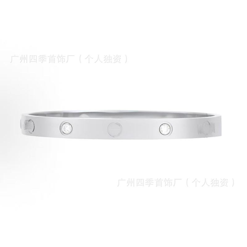 高版卡家经典LOVE满天星手镯CNC男女手环玫瑰金厚镀18K金满钻V金|undefined