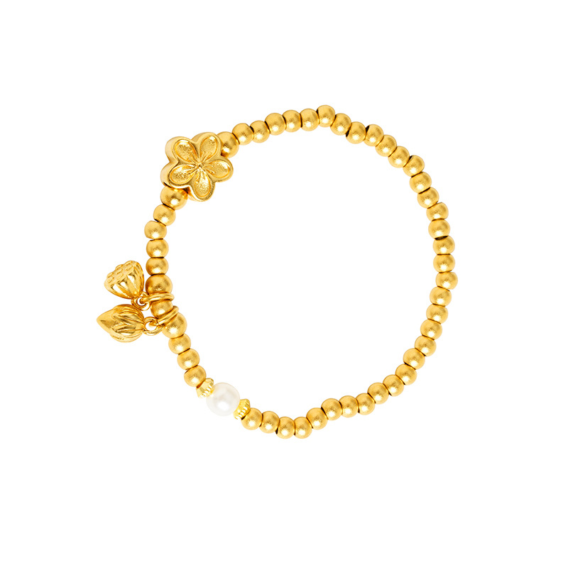 Vietnam Sha Jinxin loto chino flor de melocotón cadena de perlas imitación pulsera de perlas joyas Yiwu pulseras accesorios no se desvanecen