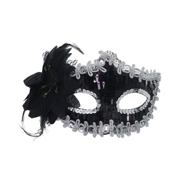 Tronos transfronterizos Amazon venta caliente máscara de fiesta de disfraces traje de moda pintura de media cara máscara de fiesta de carnaval