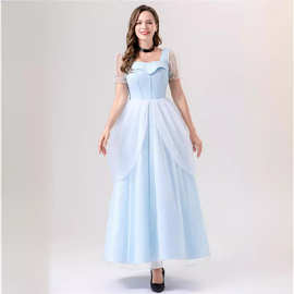 万圣节服装成人灰姑娘公主裙辛德瑞拉cosplay仙蒂演出舞会礼服装