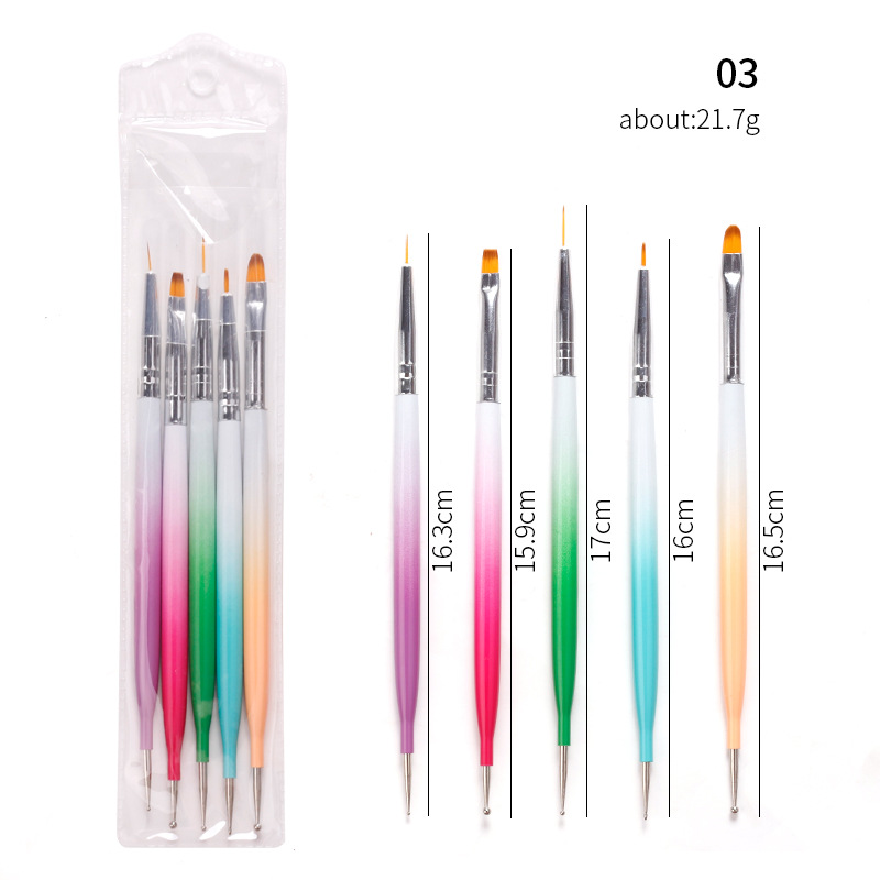 Herramienta transfronteriza de la pluma del arte del clavo punto de doble cabeza taladro pluma de dibujo uñas de cristal tallado fototerapia pintura traje de la pluma