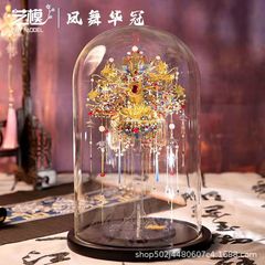 芸模国風結婚式鳳冠3d立体パズル金属の組み合わせモデル手作り結婚プレゼント金翅鳥冠