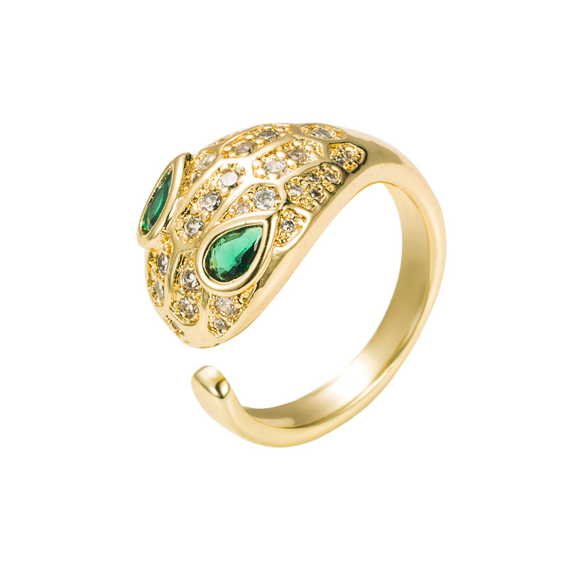 Fashion Golden Snake-shaped Ring display picture 6