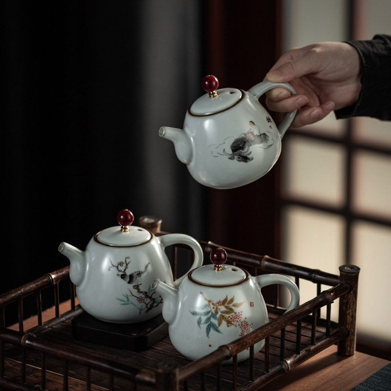 Железные шины Ru Kiln Kuqin Ceramic Kung Fu Tean Kung Fu Tean Porcelain