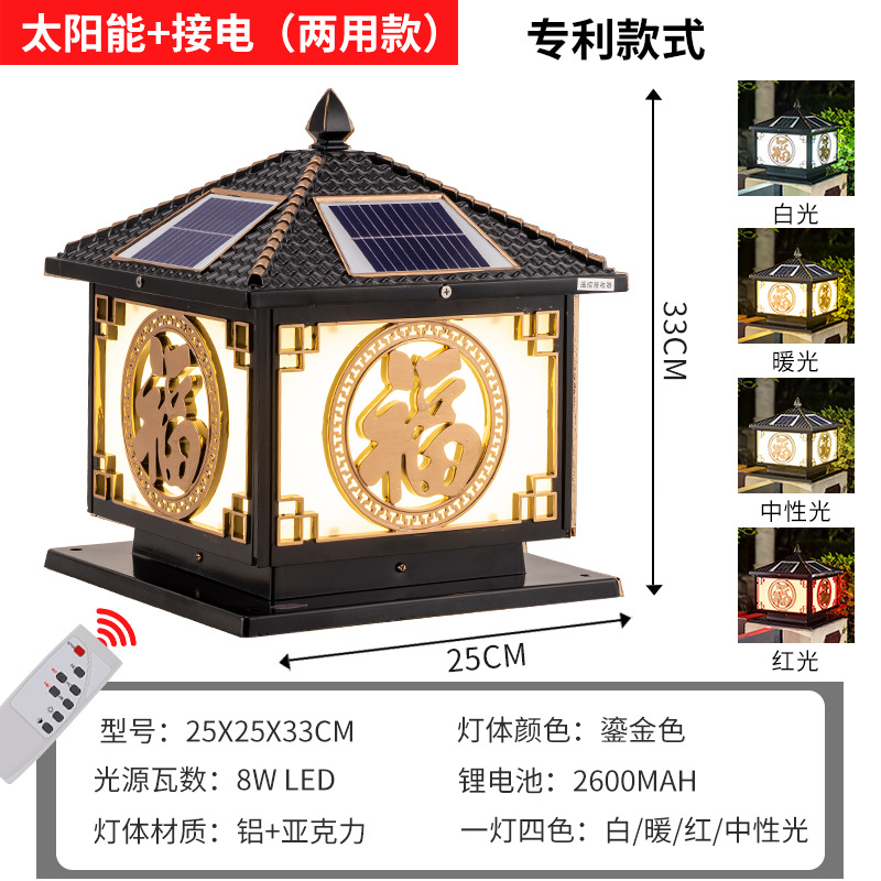 25CM 폭발 행운의 골드 컬러 태양 에너지