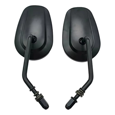 Suitable for Harley Softail Dyna Sportster XL 883 1200 8mm Motorcycle Rearview Mirror (Motorcycle rearview mirror) - black