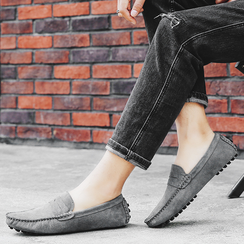 Korean Edition Men's Bean Cover British Casual Driver 48 Large 49 Shoes 2088_voghion.com