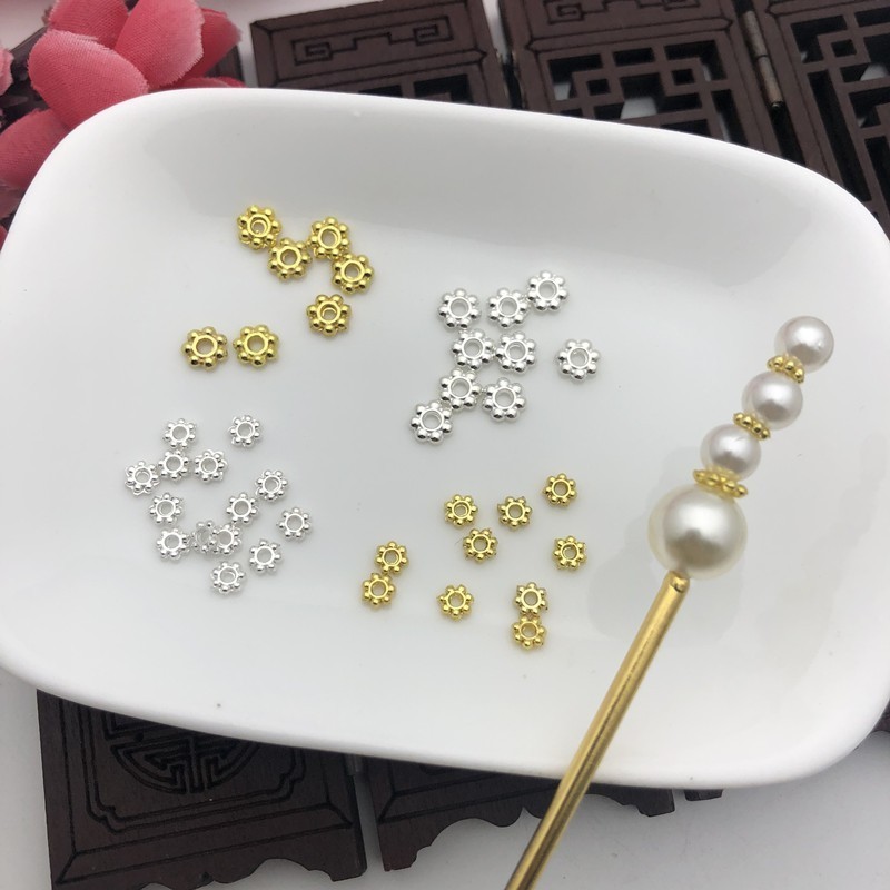 保色雪花片花托diy手作りアクセサリーブレスレットネックレス|undefined