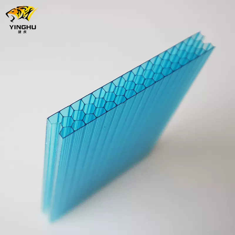 透明阳光板 PC蜂窝采光板 8mm中空聚碳酸酯板 硬虎遮阳隔热板