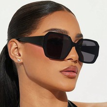 新款个性时尚大方框显脸小太阳镜防紫外线墨镜欧美凹造型太阳眼镜