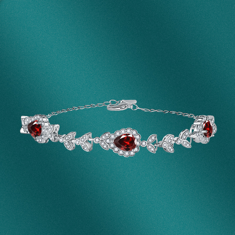 Lady Water Droplets Copper Zircon Bracelets 1 Piece